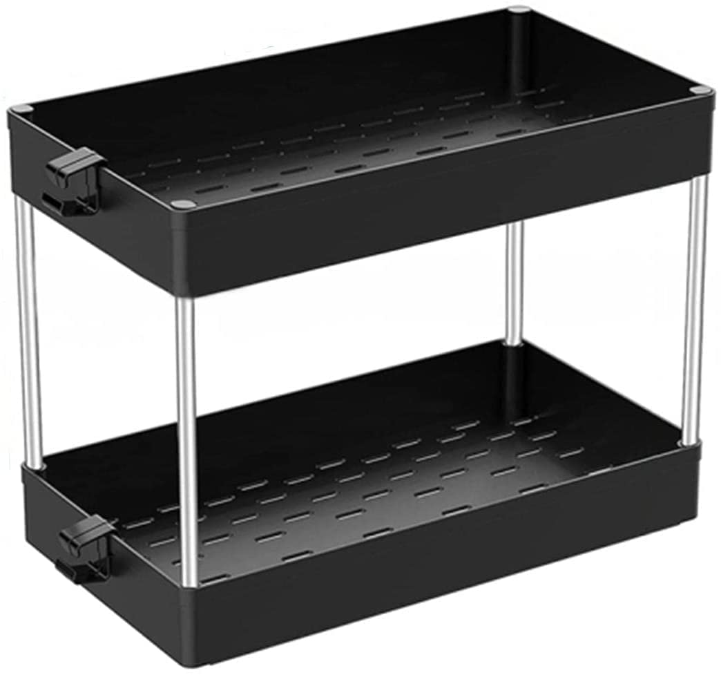 Buy Under Sink Organizer, 2 Tier Black Under Organizer with
