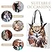 Watercolor Cool Owl Head Leather Tote Bag Soft Handbag Vintage Shoulder Purses Fashion Top Handle Bag Large Capacity