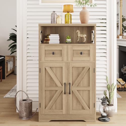 Befrases Natural Style Storage Cabinet With Drawers And Shelves thumb #2