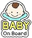 Autocollant personnalisé bébé à bord pour voiture - Autocollants pour pare-chocs de voiture - 13 cm (taille : 25 cm)