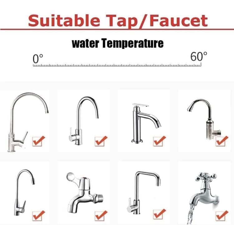 Image of Kitchen Tap Extension Flexible Anti Splash Water Saving Movable Sink Faucet Expandable Water Tap Filter Shower Head Rotatable Nozzle Adapter Tap Extender Kitchen Sink (1 Unit)