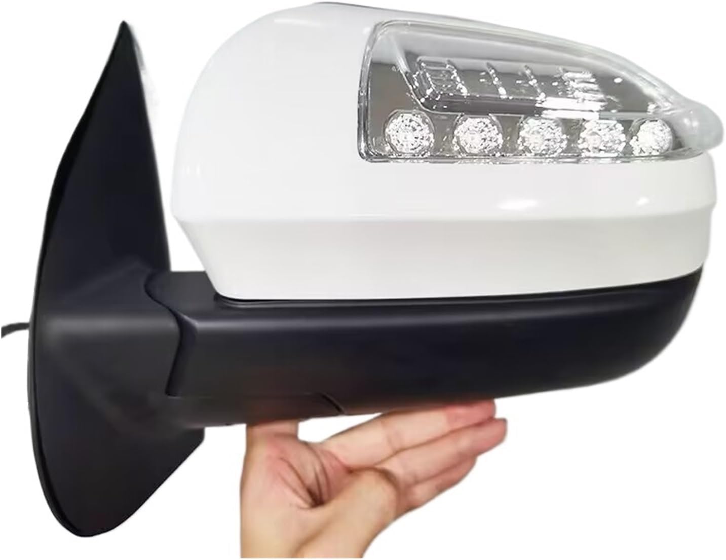 Rear View Mirror Assembly Compatible For JAC T6 For FRISON Pickup Left Right(A Carbon look) (Glossy Black)