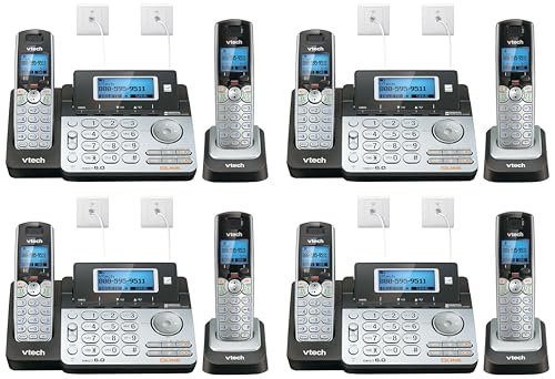 Image of VTech DS6151-2 2-Line Expandable Cordless Phone System, 2 Handsets (Pack of 4)