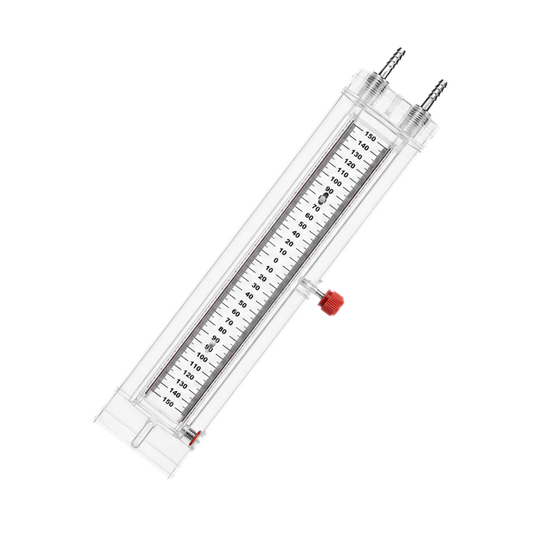 "Ji" Japsin Instrumentation Precision Acrylic U Tube Manometer, 150-0-150 mmWC, Wall Mounted with SS Nozzle for Precision Pressure Measurement (Lab and Industrial Applications)-image-15