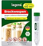 Legona Brackwespen gegen Lebensmittelmotten – 4 Röhrchen für 40 m² (4 Räume) –...