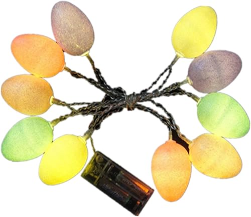 Miniatura 3 de NOLITOY Guirnalda de 3 piezas de decoración de árbol de Pascua, huevos de Pascua artificiales, decoración de huevos de Pascua, decoraciones de