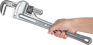 Sponsored Ad - ETERNA 18 inch Pipe Wrench Heavy Duty Aluminum Alloy Carbon Steel Straight Plumbing Wrench