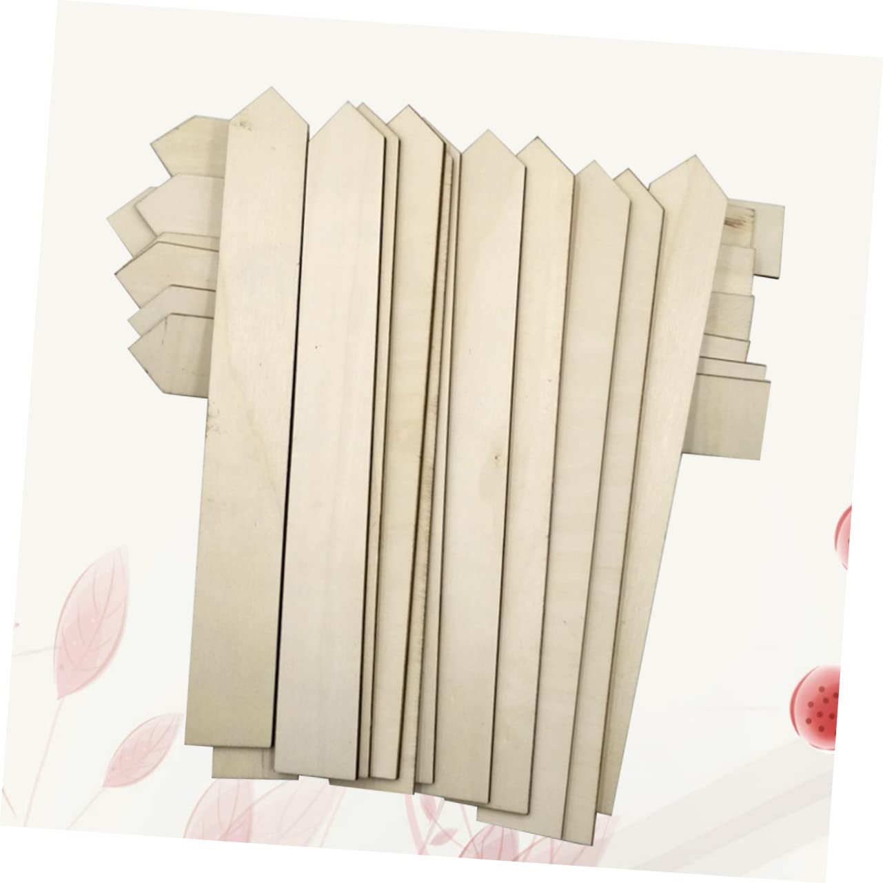BESPORTBLE 100 Pièces Étiquettes Bois Pour Jardin Longues Étiquettes Rustiques Pour Plantes Piquets Durables Pour Semis Et Jardinières Naturelles Et Pratiques Pour Potagers Et Contenants