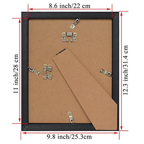 Petaflop 8.5X11 Certificate Frame, Black Picture Diploma Degree Document Frames With Real Glass Front, Wall Or Tabletop Vertically Or Horizontally Display, 4 Pack #TOP4