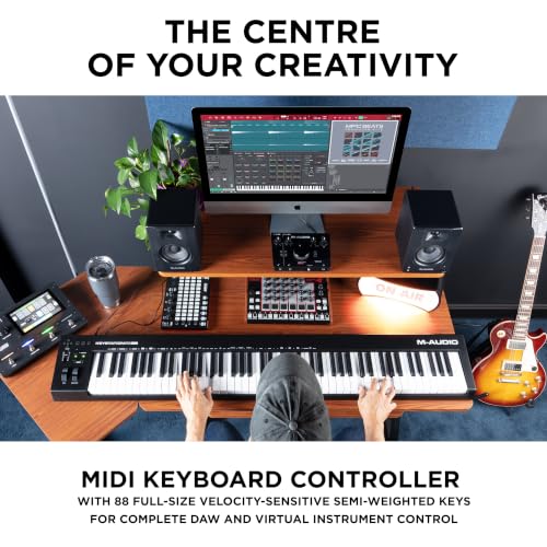 Image of M-AUDIO Keystation 88 MK3 88 Key Semi Weighted MIDI Keyboard Controller for Complete Command of Virtual Synthesizers and DAW parameters