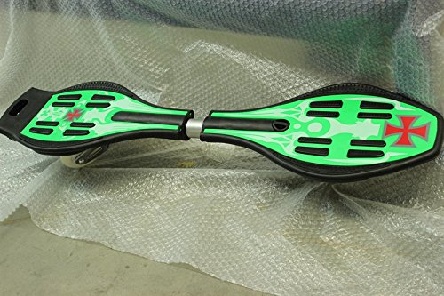 DiversitySport - Waveboard con ruote lampeggianti, per skateboard, Green With Design