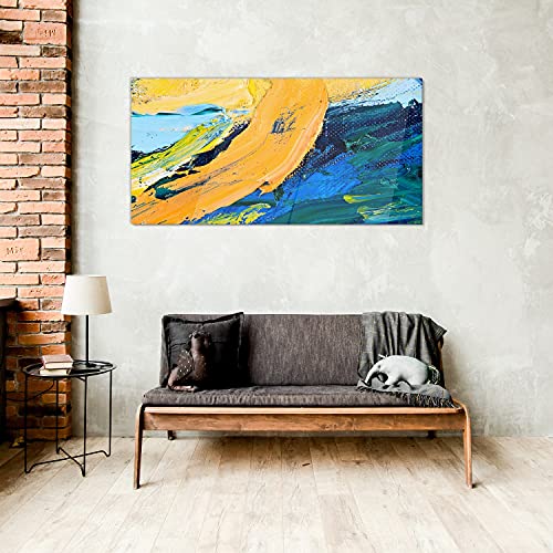 Tableau en verre 100x50cm décoration d'intérieur effet canvas - 4