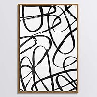 Framed Canvas Wall Art Black and White Style Canvas Prints Home Artwork Decoration for Living Room,Bedroom - 16x24 inches