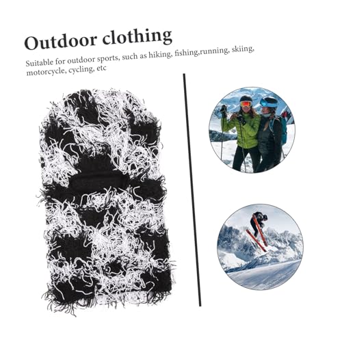 KESYOO Mascarilla de Lana para Hombres y Mujeres Invierno Antiviento Máscara Facial Completa para Actividades al Aire Libre, Gorro Cálido para el Cuello, Negro miniatura 3