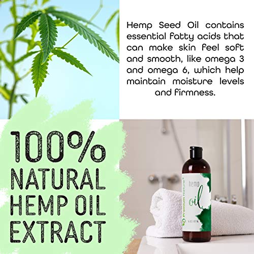 Organic Hemp Seed Carrier Oil - Pure Hemp Oil Organic Cold Pressed Unrefined Massage Oil, Carrier Oil for Essential Oils… - Image 3