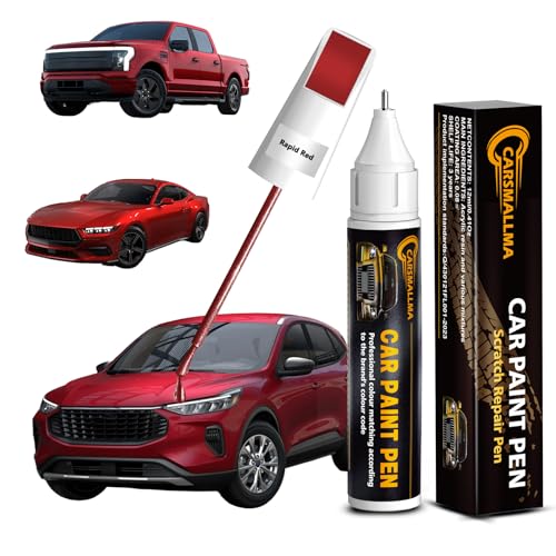 Touch Up Paint for Ford Rapid Red(D4), Color Exact Match Auto Paint Repair Pen Fix Chips and Nicks Scuff
