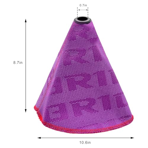 CCHRN Car Shift Boot Cover, Dustproof Shift Knob Covers Manual Automatic Lever Boot, Waterproof Fabric Gear Shifter Protector Universal for Sedans Trucks SUVs, Car Accessories (Purple)