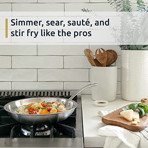 Kitchara 18/10 Stainless Steel Cookware - Non Toxic, 5 Ply & Fully Clad Stainless Steel - Professional Chef Quality 10 Piece Pot And Pan Set With Frying Pans, Saucepans, Saute Pan, And Stockpot #TOP6