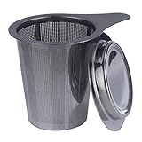 Zicome Stainless Steel Reusable Coffee Tea Filter, Fine Mesh, Tea Infuser with Lid