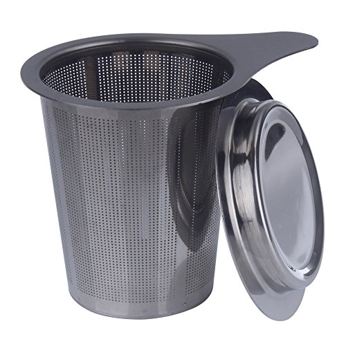 Z ZICOME Stainless Steel Tea Infuser Strainer, Fine Mesh, Tea Filter with Lid