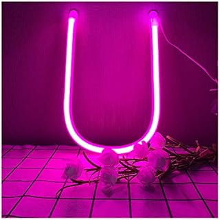 ENUOLI Letter Neon Signs Pink LED Neon Word Signs Battery/USB Powered Neon Letter A Alphabet Neon Sign Decrative Wall Lights Neon Words Night Light Light up Girls Room Wedding Birthday Party Home (A)
