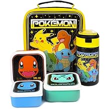 Pokemon Lunch Bag 5 Piece Food Bag Water Bottle 3 Snack Pots One Size