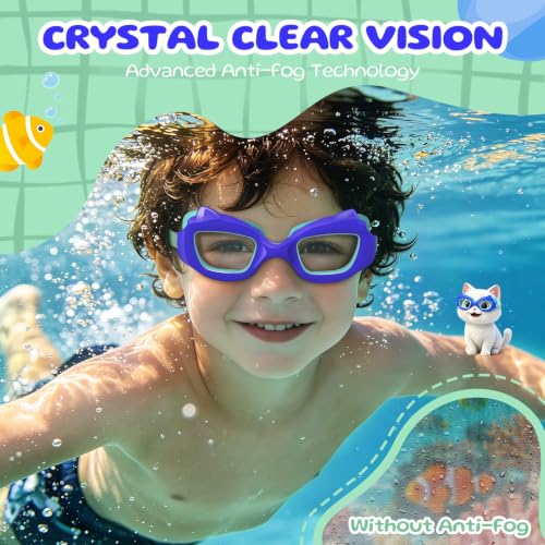 KOMETRA Toddler Swim Goggles 2 Pack, Swimming Goggles for Toddler Boys Girls 3-7, Anti-Fog Anti-UV Leakproof Pool Goggles — view 5