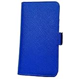 [イングランドハウス] スマホケース メンズ 小銭入れ付 多機種対応 スライド式 牛革 IY0001 (ブルー)