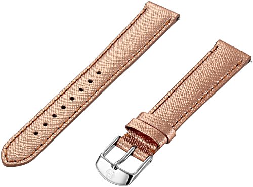 MICHELE MS16AA060791 16mm Leather Rose Gold Watch Strap