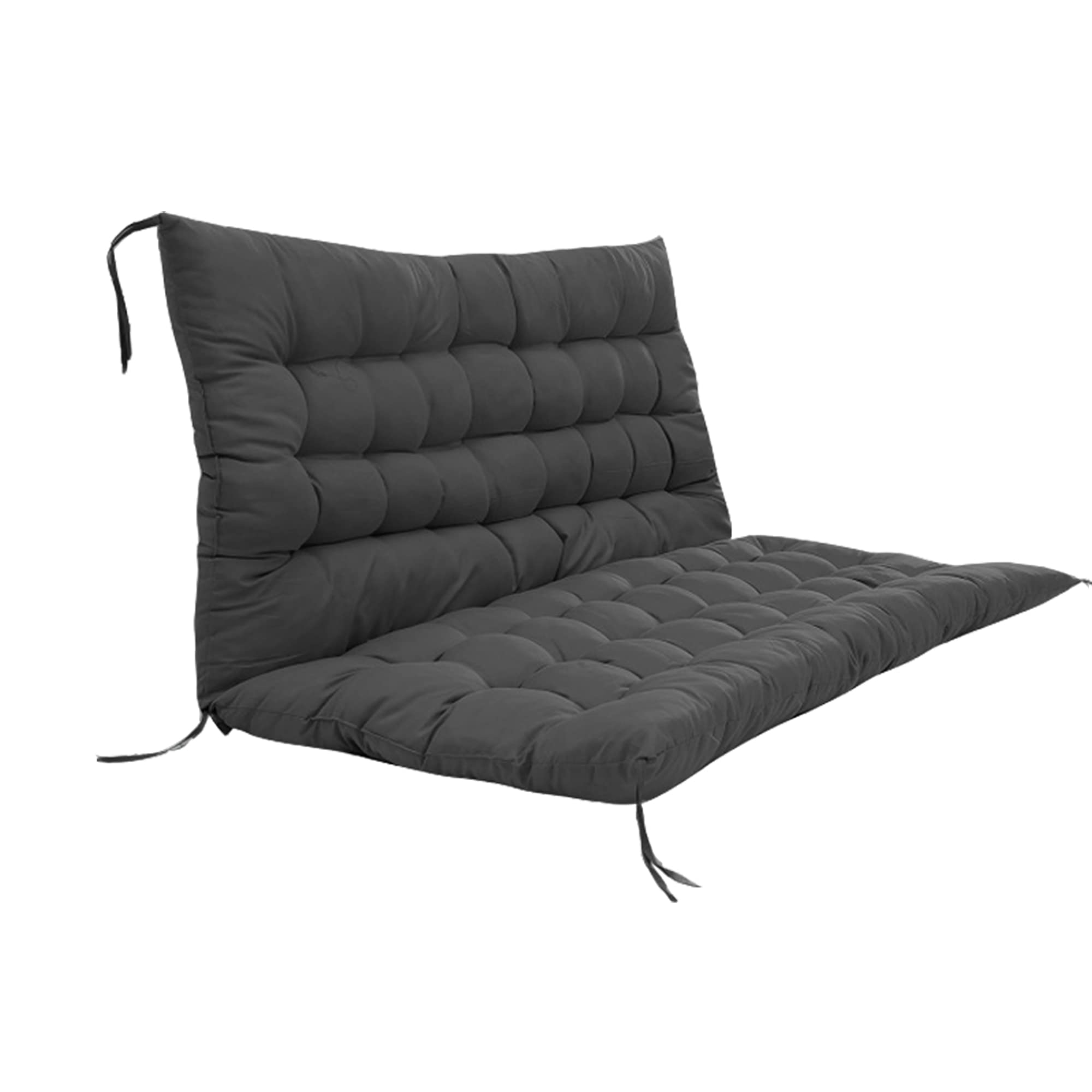 Coussin de banc de rechange gris foncé 120x100 pour causeuse terrasse et matelas balancelle