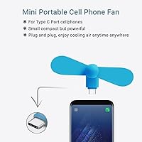 Vista 3 de Mini ventilador de teléfono celular para teléfonos celulares Android, paquete de 4 ventiladores de teléfono portátiles personales para teléfonos