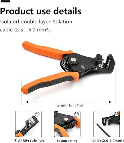 Miniatura 8 de Slocable Herramientas de prensado solares para cables fotovoltaicos de panel solar 141210AWG (2.546mm