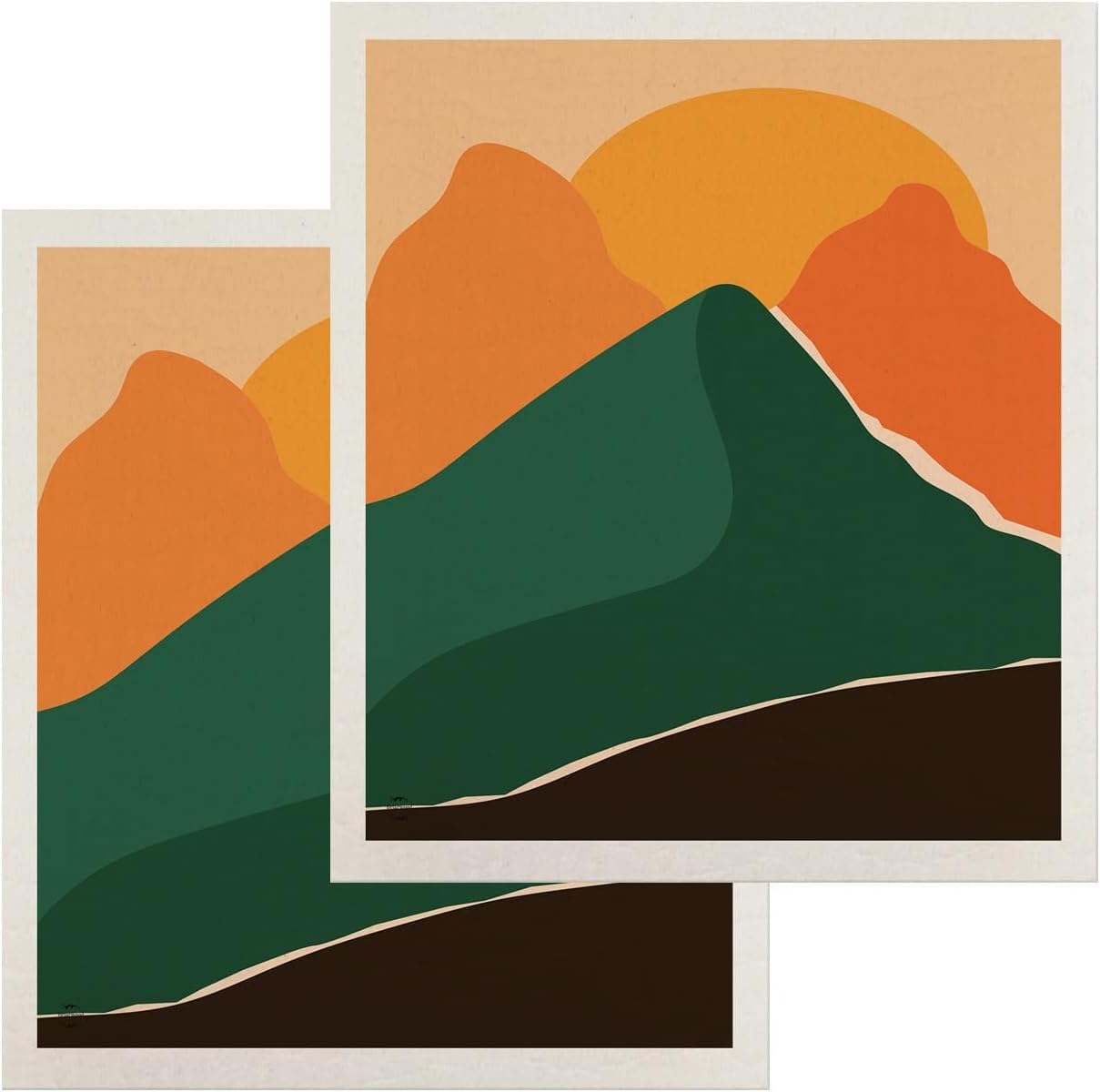 Briarwood Lane Mountains Swedish Dishcloth (2-Pack)
