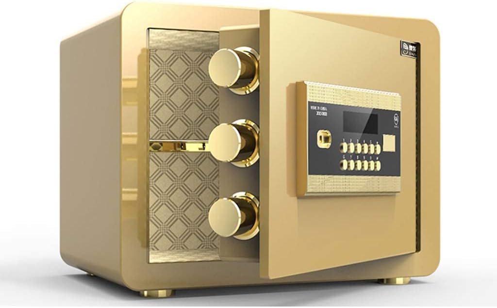 strongbox and Durable Fireproof Waterproof Safes Electronic Password Anti-Theft All-Steel Deposit Box 35cm Bedside Invisible to Storage Cash/Jewellery/Documents Safe Cabinet