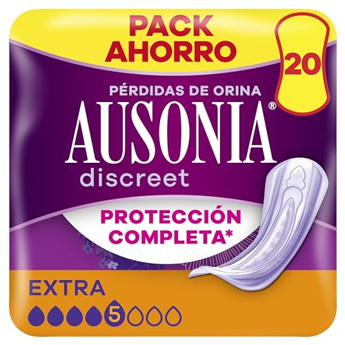 Ausonia Discreet Compresas, Extra, Pack de 20,Para Pérdidas De Orina Para Mujer, Protección Completa*, Discreción Increíble