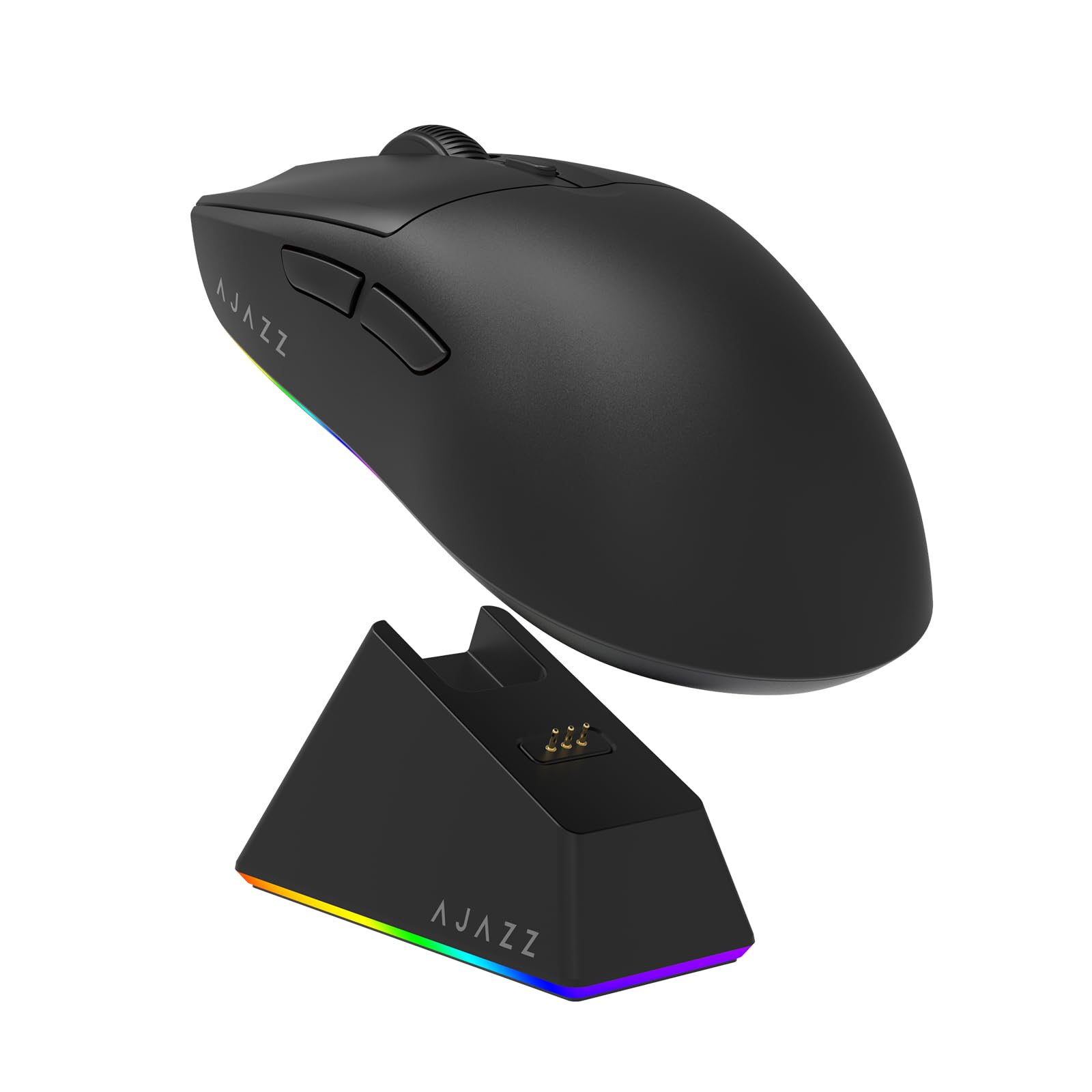 MechLands AJAZZ AJ139 V2 MC Gaming Mouse with Charging Base, Adjustable 12,000 DPI, PAW3311 Sensor, 3 Modes Wireless Mouse, 500mAh Battery, 1000 Polling Rate, 66g Lightweight, Win/Mac (Black)