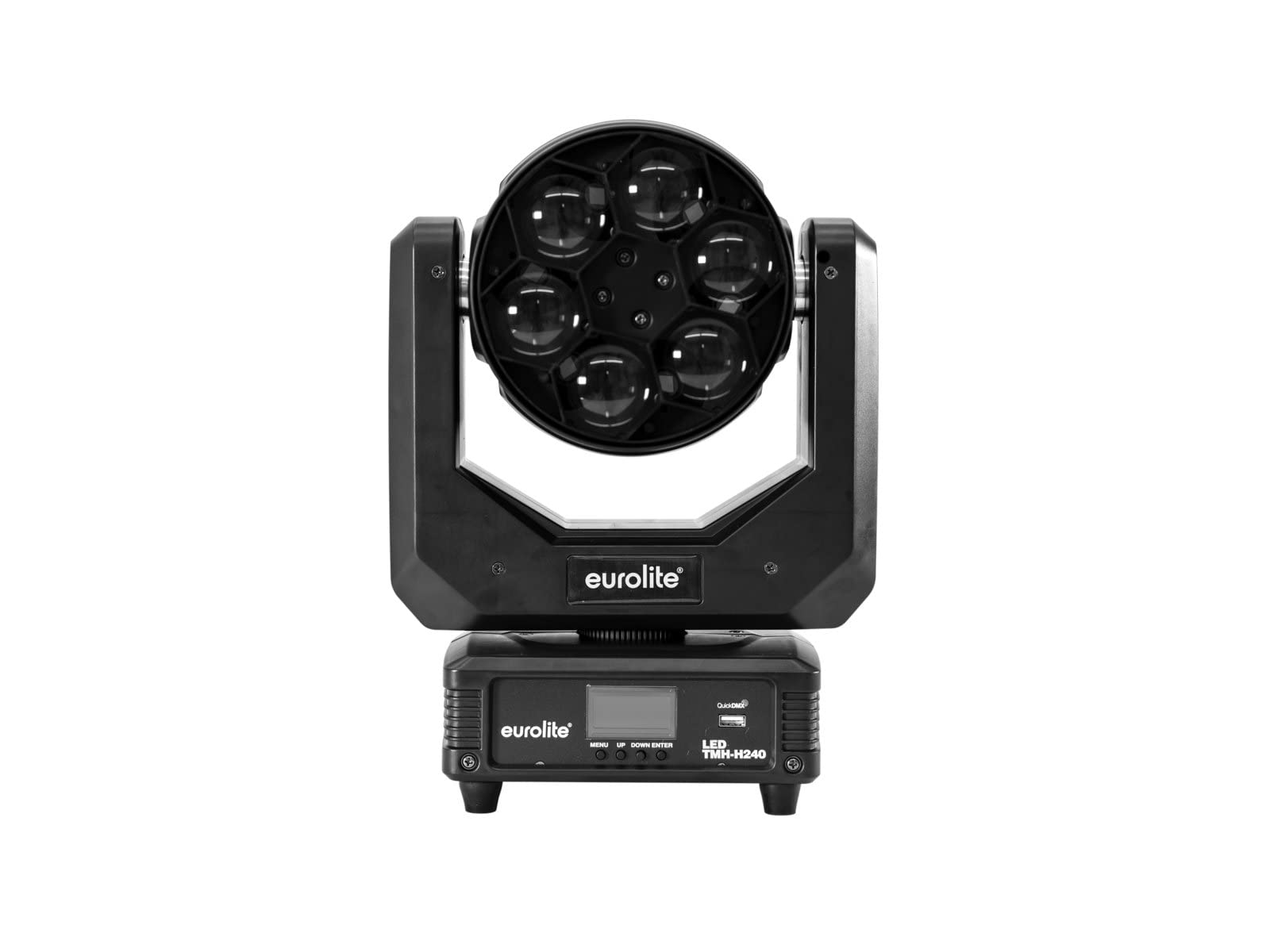 EUROLITE LED TMH-H240 Beam/Wash/Flowereffekt | Hybrid-Moving-Head mit RGBW-LEDs, Zoom, Makros, Mustern und Farbtemperaturvoreinstellungen