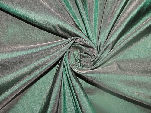 Tissu Dupioni pure soie vert ivoire pour robes mariage