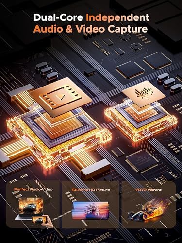 acer USB 3.0 Video Capture Card, HDMI Capture Card for Streaming with 4K Loop-Out & USB A/C | 1080P 60Hz HD | Video Audio Game Capture for PS5/PS4/Switch2/Xbox/Camera/PC/Mac - Black - 3