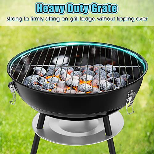 Image of HaSteeL 13.7-Inch Round Cooking Grate Replacement Rack Grilling Grid | 2-Piece, Suitable for Small Charcoal Grill, Chromed Iron Steel, Non Toxic, Healthy, Durable