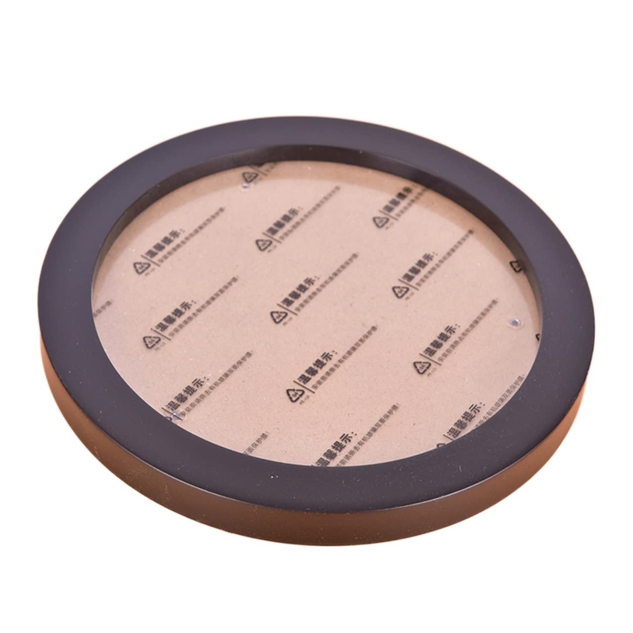 7-12 Zoll runder Holz-Bilderrahmen, einfarbig, Wandbehang, Bilderrahmen, Metallverschluss, DIY-Dekor for Wohnzimmer (Color : Svart, Size : 10inch)