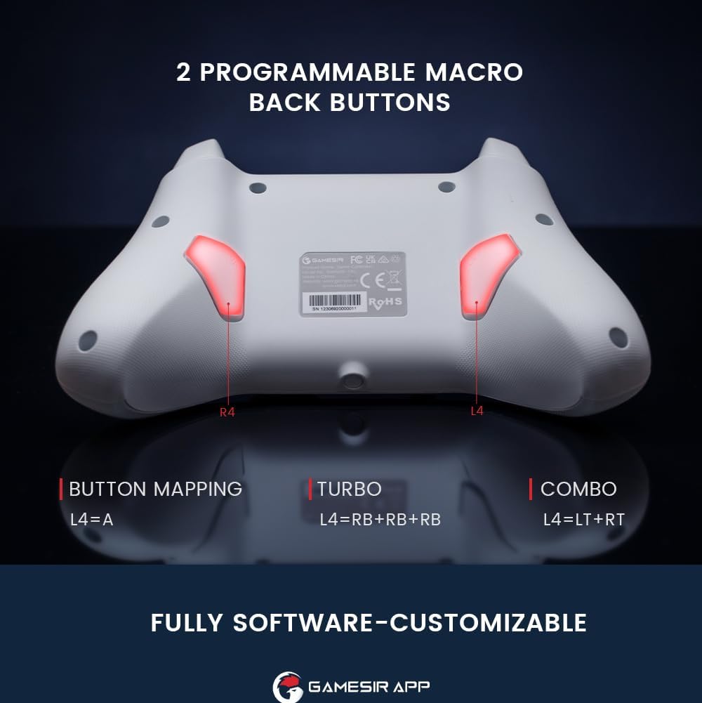 GameSir T4 Cyclone with programmable macro back buttons
