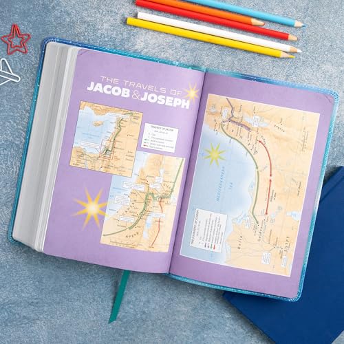 CSB Kids Bible, Northern Lights LeatherTouch, Large Print, Red Letter, Study Helps for Kids, Full-Color Inserts and Maps, Presentation Page, Easy-to-Read Bible Serif - image 6