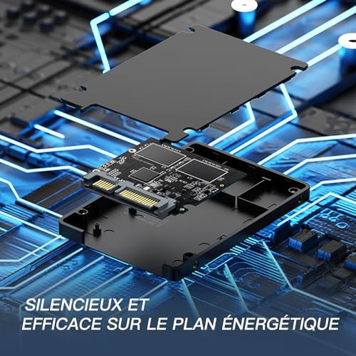 KingSpec 1TB 2.5" SATA SSD, SATA III 6Gb/s Internal Solid State Drive - 3D NAND Flash TLC, Compatible with Desktop/Laptop/All-in-one