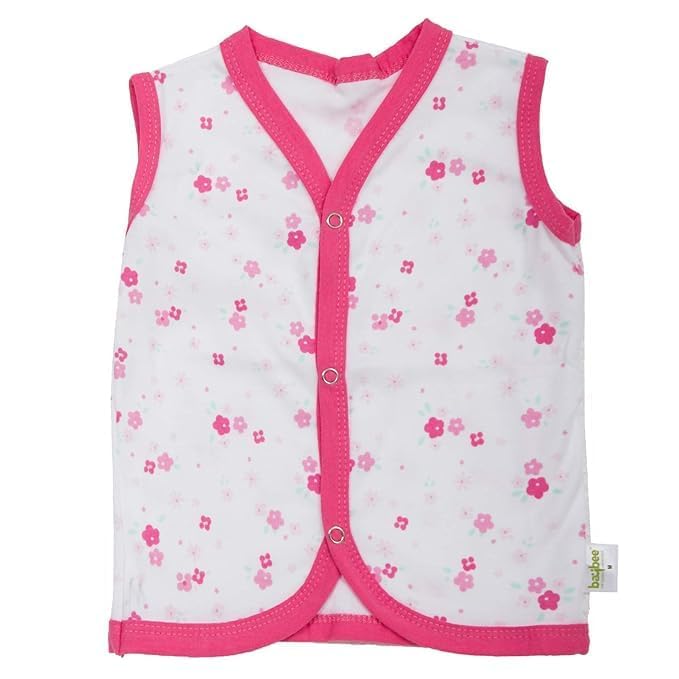 Image of BAYBEE 100% Organic Cotton Muslin Knot Jablas for Baby | Summer Wear Sleeveless Vest Jabala |