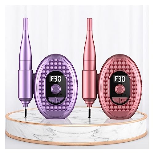Wiertarka do paznokci, Przenośna elektryczna wiertarka do paznokci, kompaktowy elektryczny profesjonalny zestaw pilników żelowych, narzędzie polerowania Manicure i Pedicure(Pink)