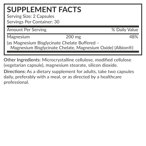 Futurebiotics Magnesium Glycinate 200 MG per Serving Chelated for High Absorption, Gentle On Stomach, Non-GMO, 60 Vegetarian Capsules - Thumbnail 5