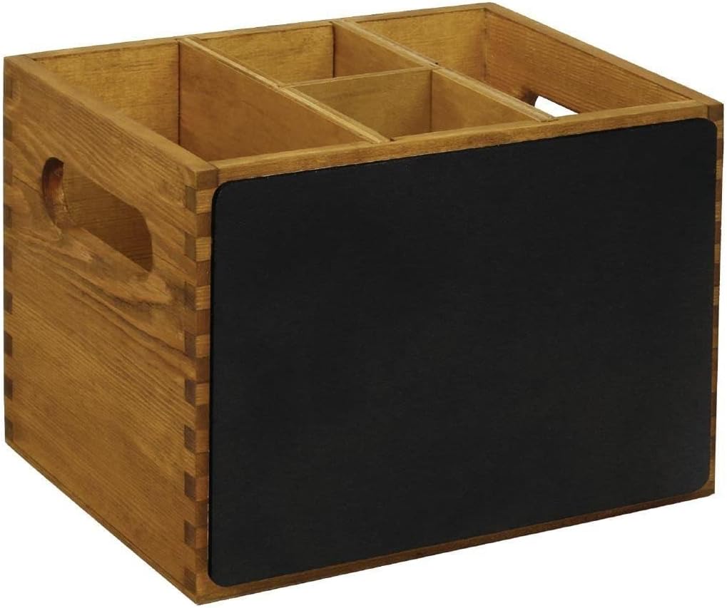 Olympia Table Organiser with Blackboard with not Fixed Internal Walls 15x21x16cm