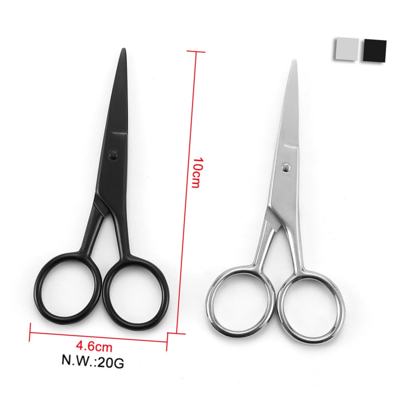 Mikinona Beard Scissors Kit for Men 10cm Hairdressing Scissors Beard Styling Tools Random Color