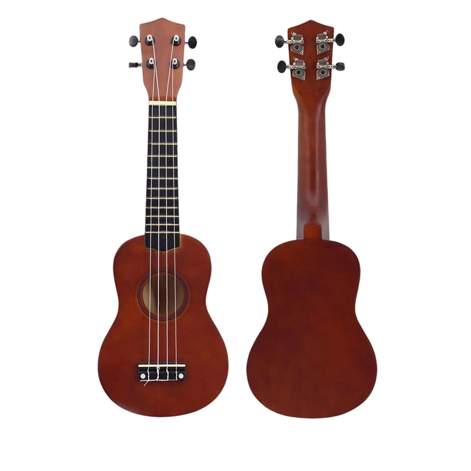 Ukulele Per Principianti Ukulele Marrone Rotondo Da 21 Pollici Adatto A Principianti E Adulti